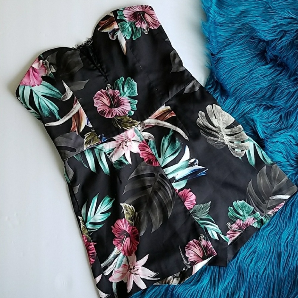 Guess Strapless Romper Floral Size 26